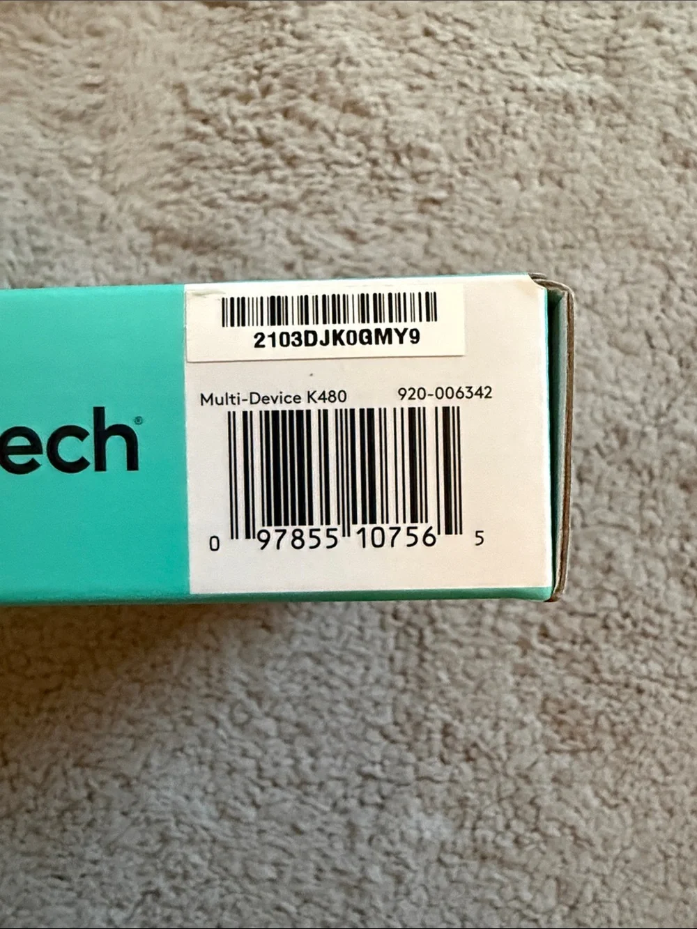 Logitech K480 Wireless Bluetooth Multi-Device Keyboard (Black with Yellow Slot)
